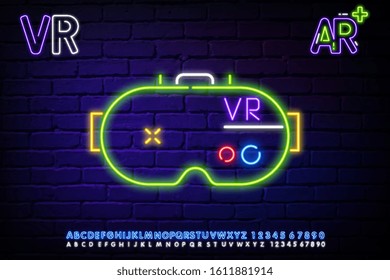Smart glasses icon. Elements of artificial in neon style icons. Simple icon for websites, web design, mobile app, info graphics