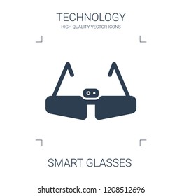 smart glasses icon. high quality filled smart glasses icon on white background. from technology collection flat trendy vector smart glasses symbol. use for web and mobile