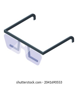 Smart Glasses Icon Isometric Vector. Wearable Glass. Future Vr