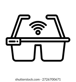 Smart Glasses Icon Line Design Vector Illustration