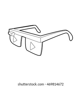 Smart glasses icon in outline style isolated on white background. Innovation symbol