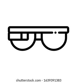 Smart Glasses Icon. Simple Vector line icon. EPS 10