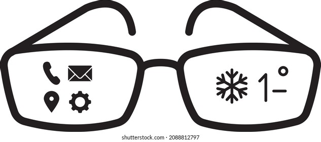 Smart Glasses icon , vector