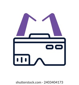 icono de gafas inteligentes. icono de doble tono vectorial para tu sitio web, móvil, presentación y diseño de logotipo.