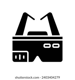 smart glasses icon. vector glyph icon for your website, mobile, presentation, and logo design.