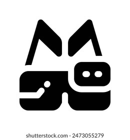 smart glasses icon. vector glyph icon for your website, mobile, presentation, and logo design.