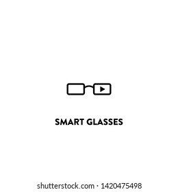smart glasses icon vector. smart glasses sign on white background. smart glasses icon for web and app