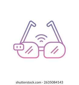 Smart Glasses Symbol, Vektorgrafik