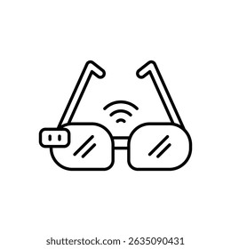 Smart Glasses Icon vector stock illustration