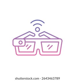 Smart Glasses Icon vector stock illustration