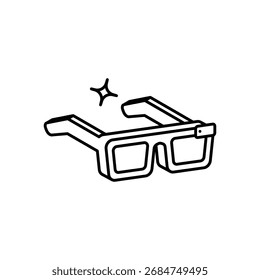 Smart Glasses Icon vector stock illustration