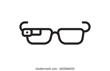 Smart glasses icon vector. Trendy flat smart glasses icon from future technology collection isolated on white background. Vector illustration can be used for web and mobile graphic design, logo, eps10