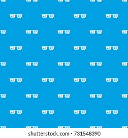 Smart glasses pattern repeat seamless in blue color for any design. Vector geometric illustration