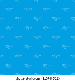 Smart glasses pattern vector seamless blue repeat for any use
