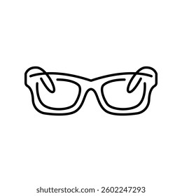 smart glasses for screen protection black line icon for digital and print projects.  Minimal clean icons for apps and websites. Modern simple icons for UI UX and branding