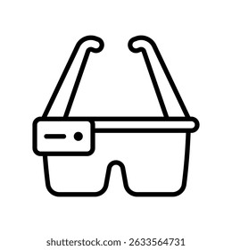 Smart Glasses Vector Design for AR Wearables and Future Vision. Augmented reality icon, tech eyewear concept, virtual display idea