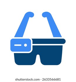 Smart Glasses Vector Design for AR Wearables and Future Vision. Augmented reality icon, tech eyewear concept, virtual display idea