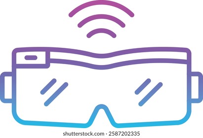 Smart Glasses vector icon. Can be used for printing, mobile and web applications.