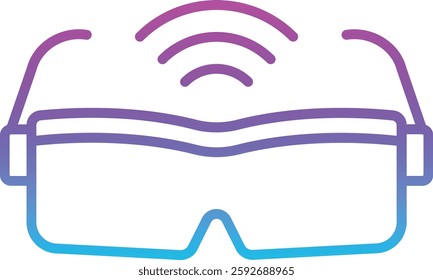 Smart Glasses vector icon. Can be used for printing, mobile and web applications.