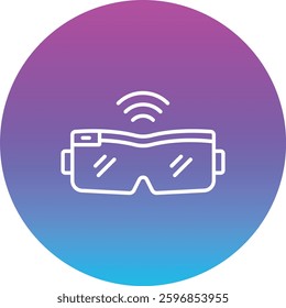 Smart Glasses vector icon. Can be used for printing, mobile and web applications.
