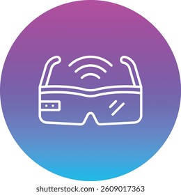 Smart Glasses vector icon. Can be used for printing, mobile and web applications.