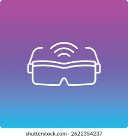 Smart Glasses vector icon. Can be used for printing, mobile and web applications.