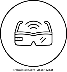 Smart Glasses vector icon. Can be used for printing, mobile and web applications.