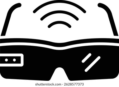 Vektorsymbol für intelligente Gläser. Kann für Druck-, Mobil- und Web-Anwendungen verwendet werden.