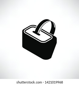 smart glasses and virtual reality gadget icon solid isometric design