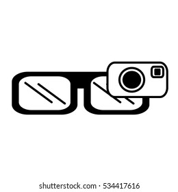 smart glasses wearable device outline vector illustration eps 10