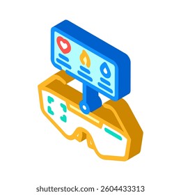 smart glasses workout insights fitness technology isometric icon vector. smart glasses workout insights fitness technology sign. isolated symbol illustration