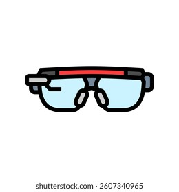 smart glasses workout insights fitness technology color icon vector. smart glasses workout insights fitness technology sign. isolated symbol illustration