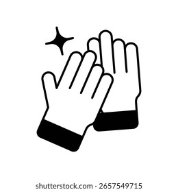 smart gloves icon with white background vector stock illustration