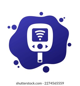 glucómetro inteligente, icono del medidor de glucosa