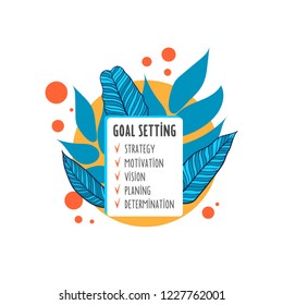 Smart Goal Setting Concept. Goal concept,all goals vector success business strategy concept icon
