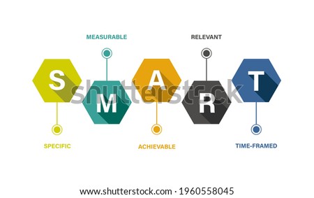 SMART goal setting diagram vector infographic business presentation