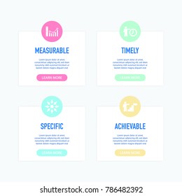 Smart Goal Settings Infographic Icons