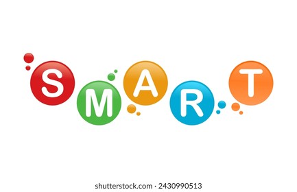 Smart goals design logo template illustration