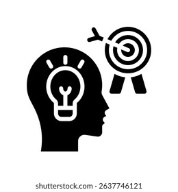 Smart Goals. Icon Glyph Vector Illustration