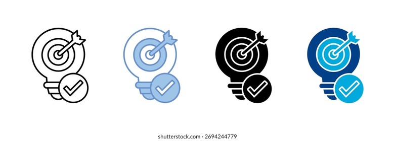 Smart Goals Icon Set Multiple Style Collection