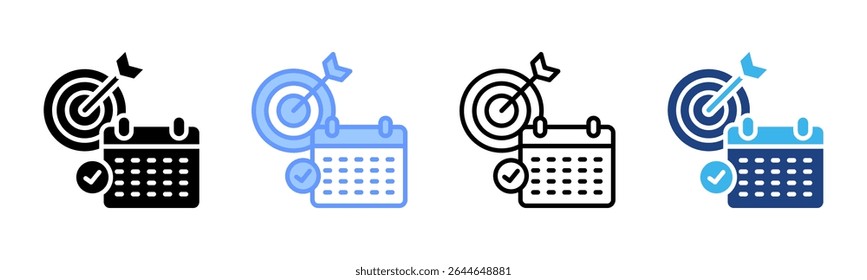 Smart Goals icon sheet multiple style collection