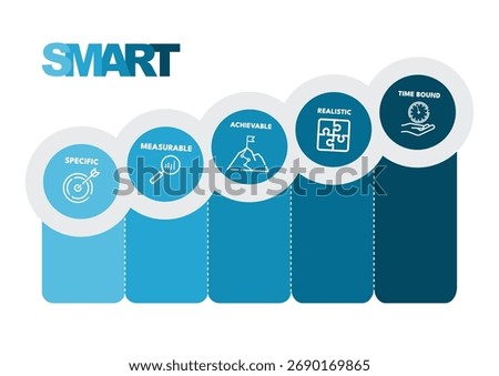 SMART goals infographic - vector illustration