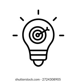 Ilustración vectorial de iconos de esquema de objetivos inteligentes