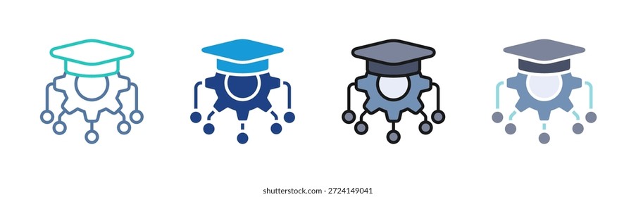Conjunto de iconos de graduado inteligente colección de estilos múltiples