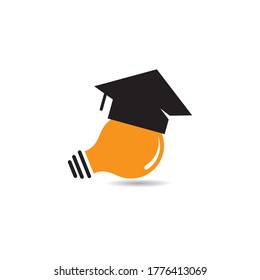 Smart graduate logo template vector icon design