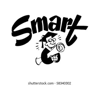 Smart Graduate - Retro Clip Art