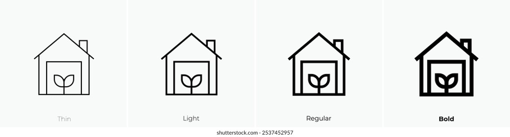 smart greenhouse icon. Thin, Light Regular And Bold style design isolated on white background