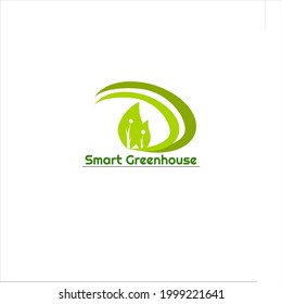 imagen de logotipo inteligente de invernadero que puede aplicarse a empresas dedicadas a la agricultura inteligente, servicios de fabricación de invernadero, agricultura urbana, bosques inteligentes