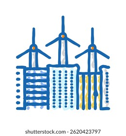 smart grid energy doodle icon sketch vector. smart grid energy sign. isolated symbol illustration