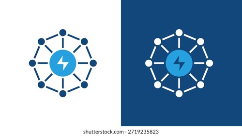 Smart Grid Glyph Duotone, con fondo claro y oscuro